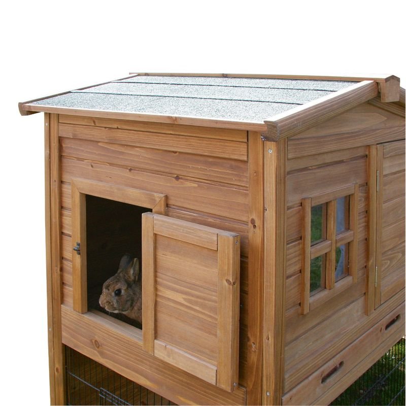 Kerbl Pet Small Animal Hutch Fortuna Incl. Outdoor Enclosure - Image 2
