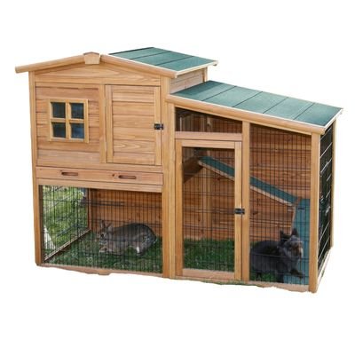 Kerbl Pet Small Animal Hutch Fortuna Incl. Outdoor Enclosure